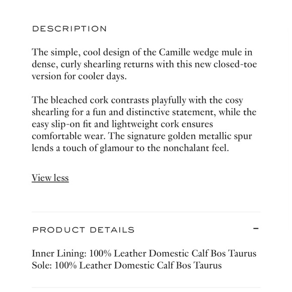 NWOT Chloe Camille Wedge Mules Fur Cork Leather Beige Sandals Shoes - Picture 4 of 13